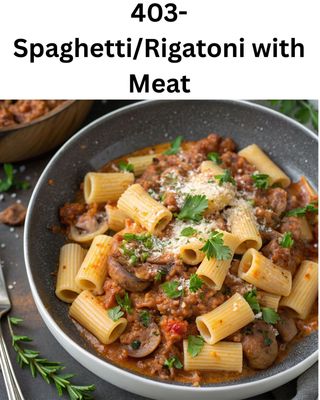 SPAGHETTI/RIGATONI CON CARNE