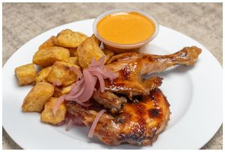 Maple Roasted Chicken & Potato Wedges