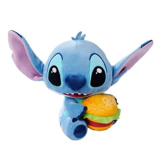 Jucarie de plus Disney Stitch cu un burger, 25 cm [4259674]