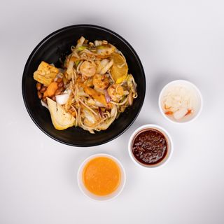 Zestaw z krewetkami z trawą cytrynową