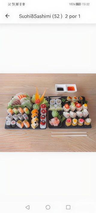 Sushi e Sashimi 52 Peças