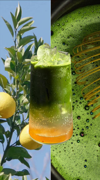 Iced matcha yuzu