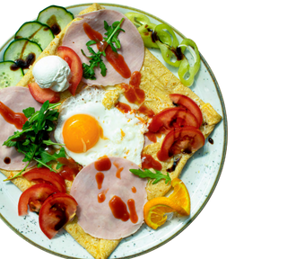 Šunka mozzarella palačinka