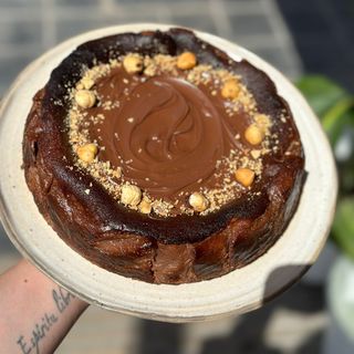 Tarta de queso nutella porción 