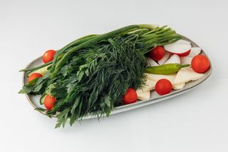 Зеленая тарелка