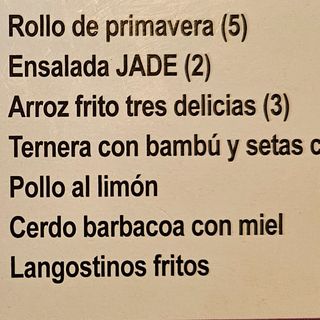 Menú 5 personas