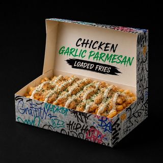 Chicken garlic parmesan Loaded Fries