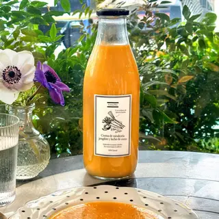1L Crema de Zanahoria con jengibre y leche de coco