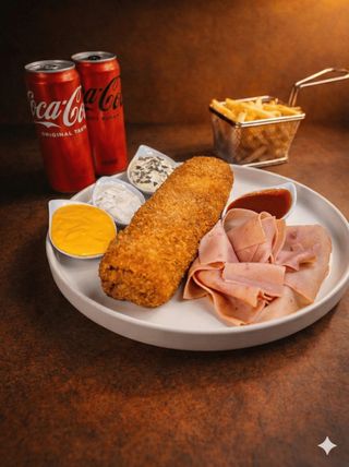 Pohovana šunka + Pomfrit + Coca Cola 0.33l