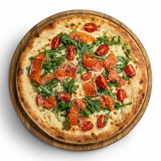 Піца з лососем гравлакс та руколою (520г)