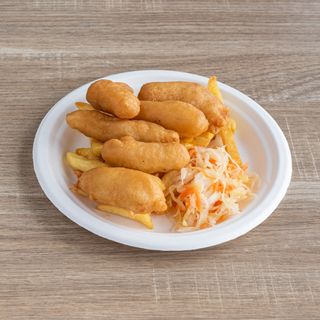 Pui prajit cu cartofi