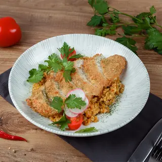 Куриный шницель с булгуром (300г)