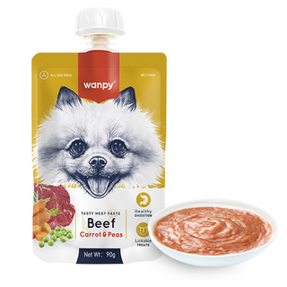 WANPY КРЕМ ПЮРЕ яловичина з морквою для собак 90г