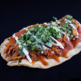 Huarache de Tinga de Pollo
