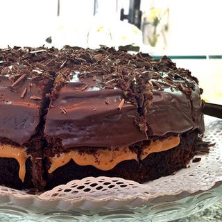 Tarta de chocolate y dulce de leche