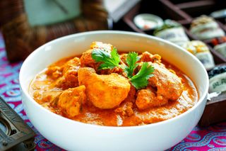 Chicken masala with rice