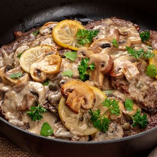 Телешко с пресни гъби (500г)