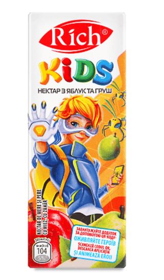 Сок Рич-Кидс яблоко-груша 200мл