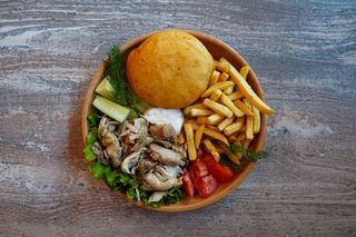 Бауырдак на посуде из курицы