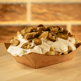 Potatoes with Sauce cheese & Jalapeno