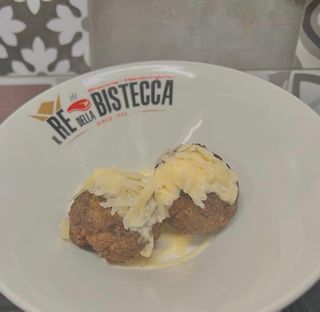 Polpette fritte con crema al parmigiano - 2 pezzi