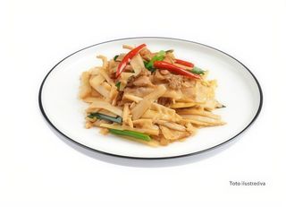 cerdo con bambú y setas chinas