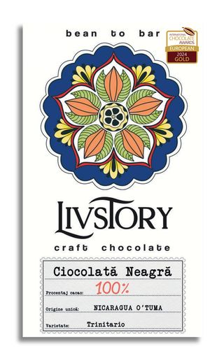 Ciocolata Neagra 100% bean to bar origine Nicaragua - LIVSTORY