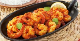 Plato Principal De Langostinos Tandoori