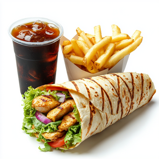 Tikka Roll poulet + frite + boisson