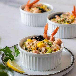 Cóctel de gambas y aguacate