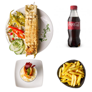 Sandwich Chich Taouk + Frites + Coca + Mahlabia