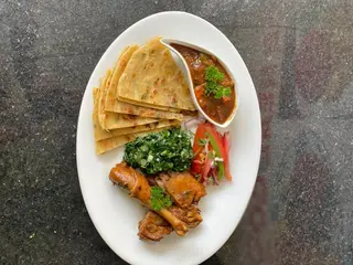 Chicken Kienyenji Wet Fry With Chapati and Greens