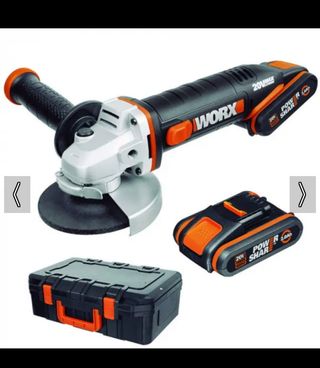 Ъглошлайф акумулаторен worx wx800, 2 броя li-ion 20v/2ah