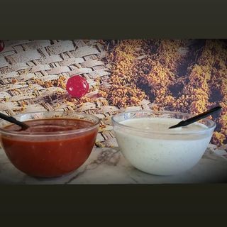 Salsa mixta ( salsa blanca y salsa picante)