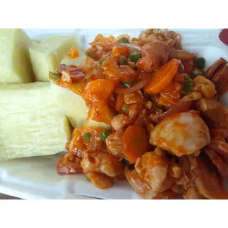 Yam and Chicken Sauce