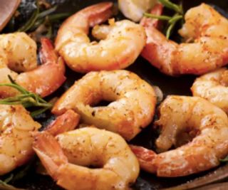 Кралски скариди на тиган