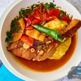 Saramura de crap, mamaliguta si ardei iute