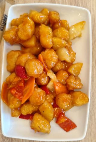 Pui cu ananas (dulce-acrisor)