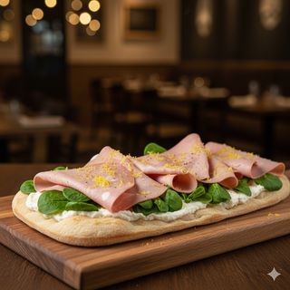 Squacquerone & mortadella