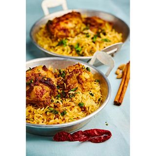 Chicken Biryani (Served with rice  and Chilli paste)