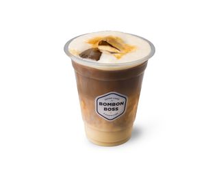 Iced caramel flat white