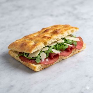 Schiaccia bresaola rucola grana