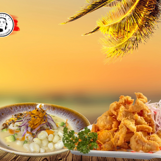 Ceviche + Chicharon de pescado  