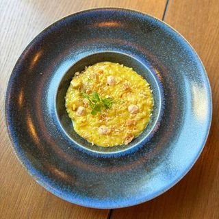 Ризото с мус чоризо и шафран