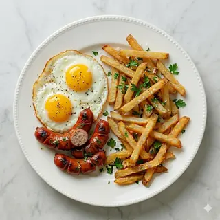 Salchicha, Huevos Y Patatas