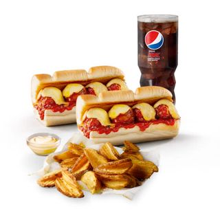 Menú Albóndigas (30 cm.)