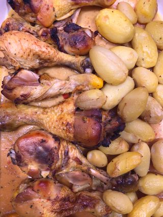 Pollastre al forn amb patates (aprox 300 gr)