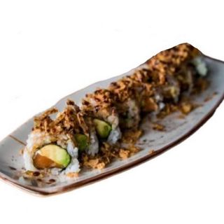 85. Cebolla Crujiente Y Salmón Roll (8 Pzs.)