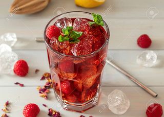 Ice tea de frambuesa
