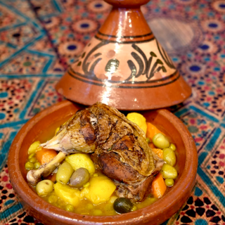 Tajin de pollo con olivas